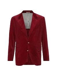 Sea Island Cotton Narrow Wale Corduroy Deconstructed Blazer