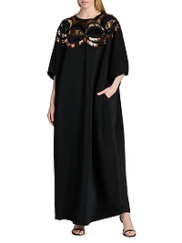 Sequined-Embellished Caftan
