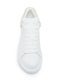 Leather & Shearling Low-Top Sneakers