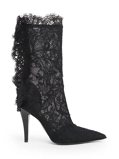 100MM Lace Mid-Calf Boots