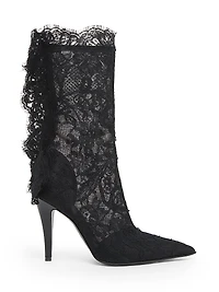 100MM Lace Mid-Calf Boots