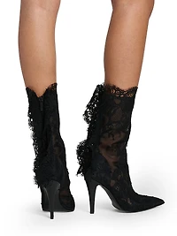100MM Lace Mid-Calf Boots