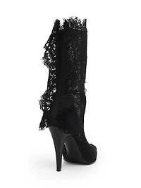 100MM Lace Mid-Calf Boots
