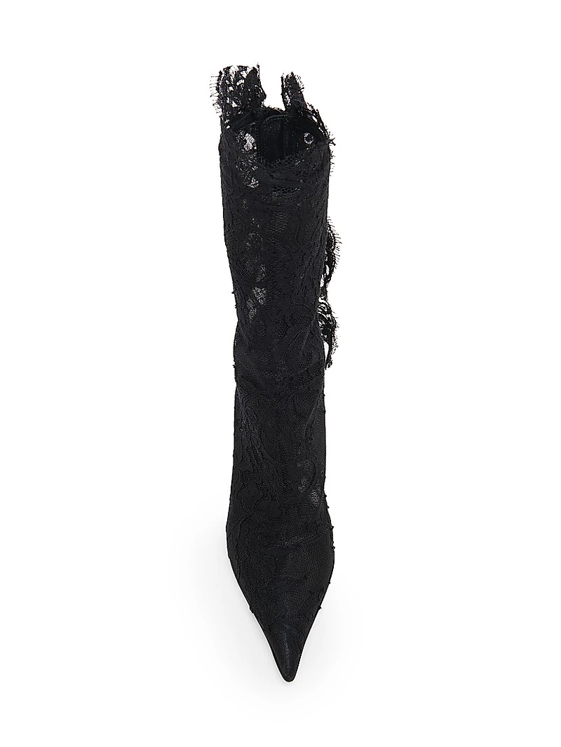 100MM Lace Mid-Calf Boots