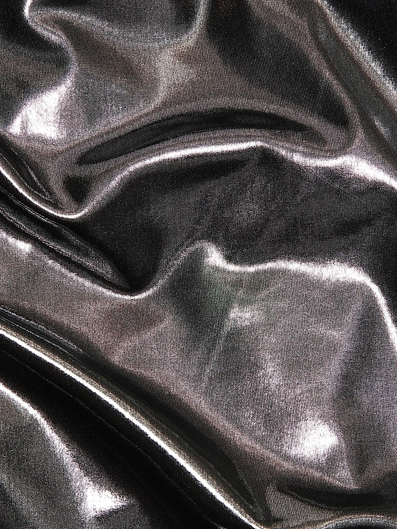 Metallic Body-Con Midi-Skirt