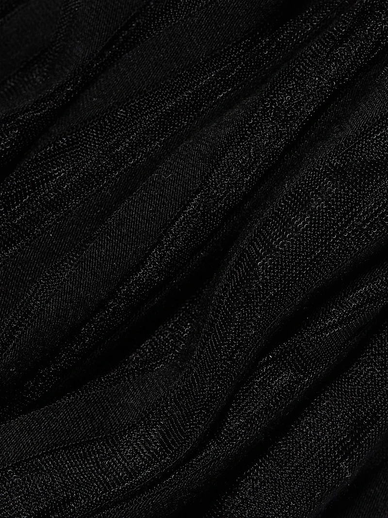 Striped Sheer Turtleneck Bodysuit