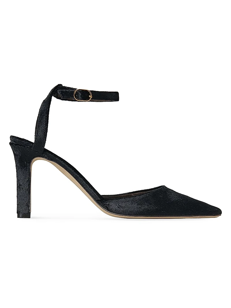 Carla 80MM Velvet Pumps