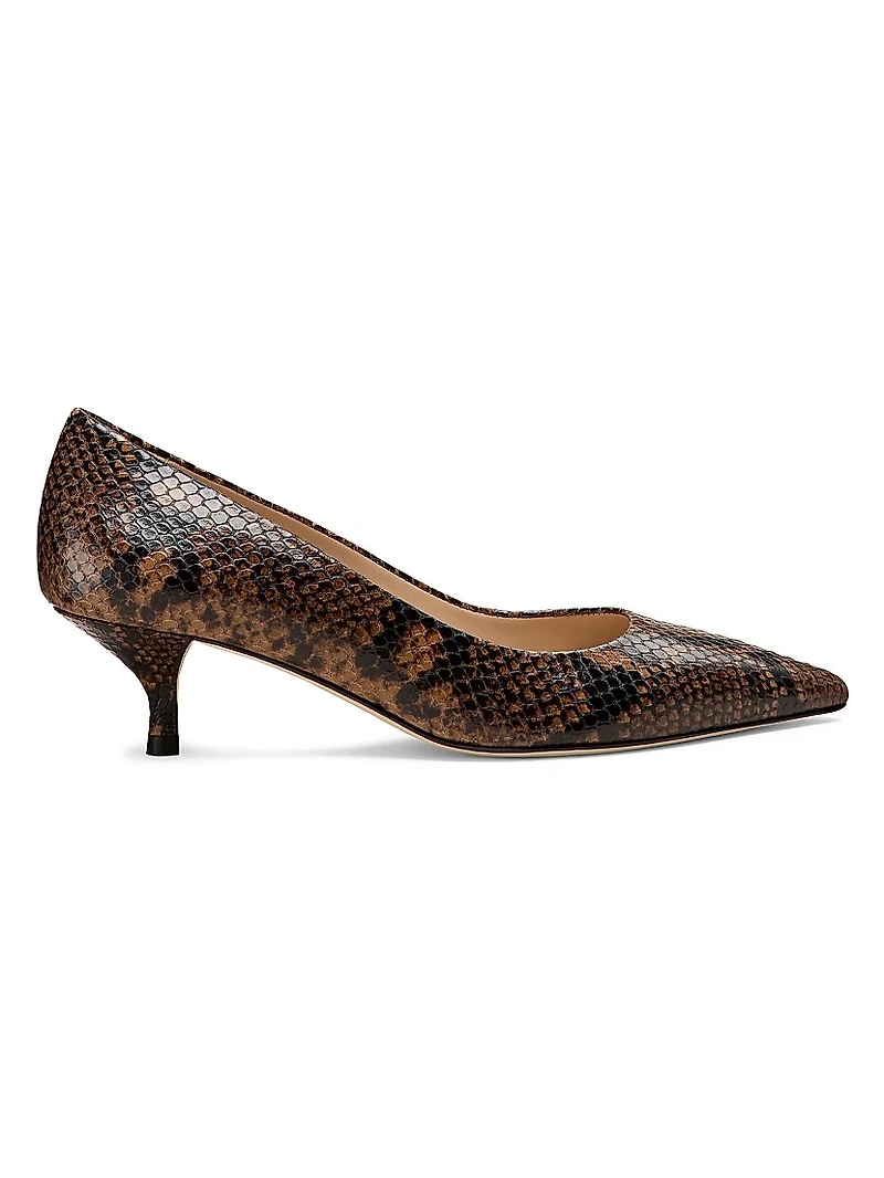 Power 50MM Snakeskin Embossed Leather Pumps