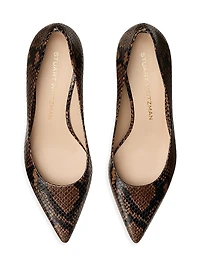 Power 50MM Snakeskin Embossed Leather Pumps