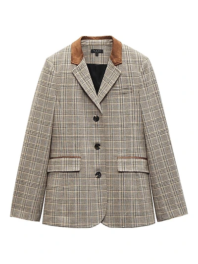 Evia Plaid Blazer