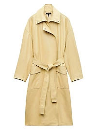 Rue Leather Trench Coat