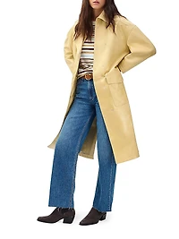 Rue Leather Trench Coat