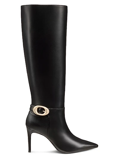 Stuart Power 85MM Buckle-Detail Leather Boots