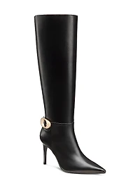 Stuart Power 85MM Buckle-Detail Leather Boots