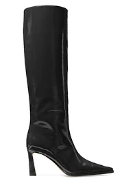 Darrah 75MM Patent Leather Knee-High Boots
