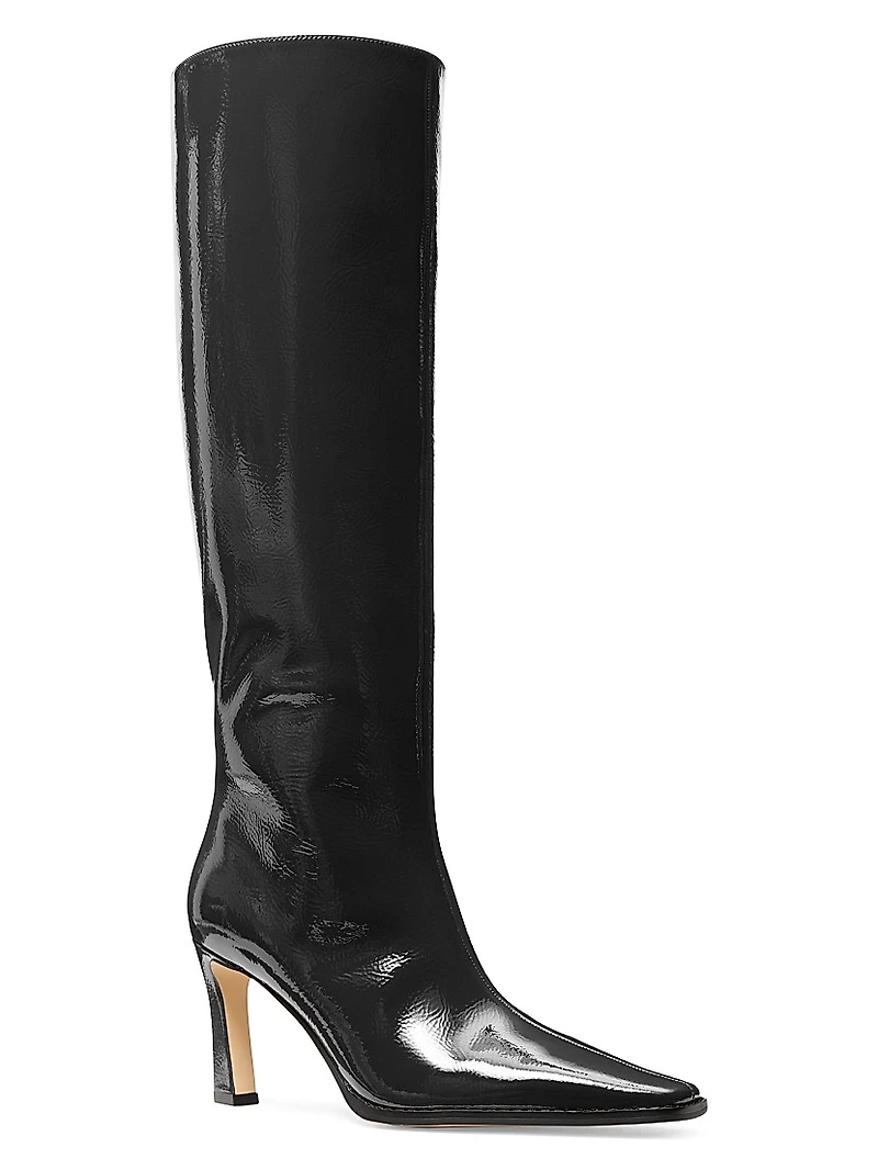 Darrah 75MM Patent Leather Knee-High Boots