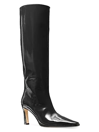Darrah 75MM Patent Leather Knee-High Boots