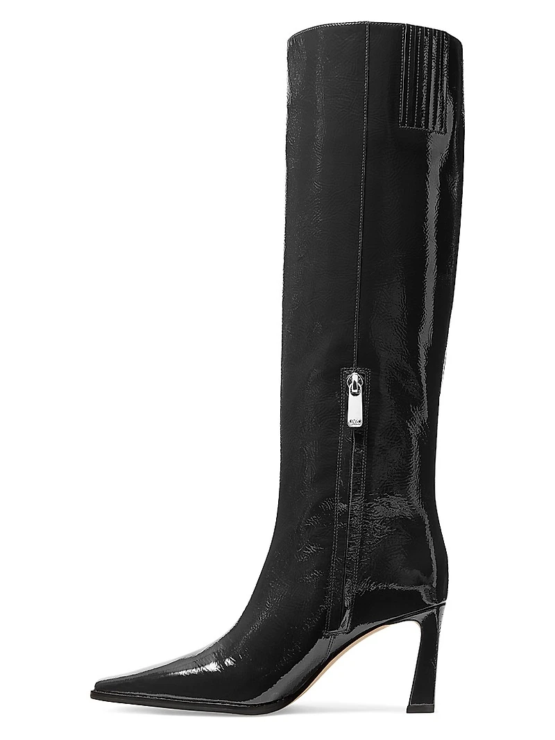 Darrah 75MM Patent Leather Knee-High Boots