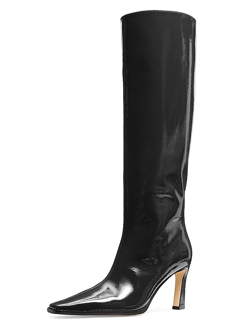Darrah 75MM Patent Leather Knee-High Boots