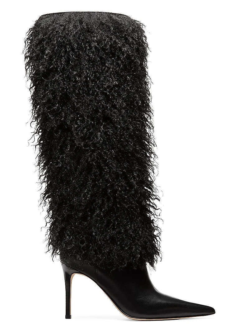 Dawn 90MM Faux-Shearling & Leather Boots