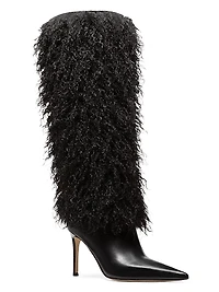 Dawn 90MM Faux-Shearling & Leather Boots