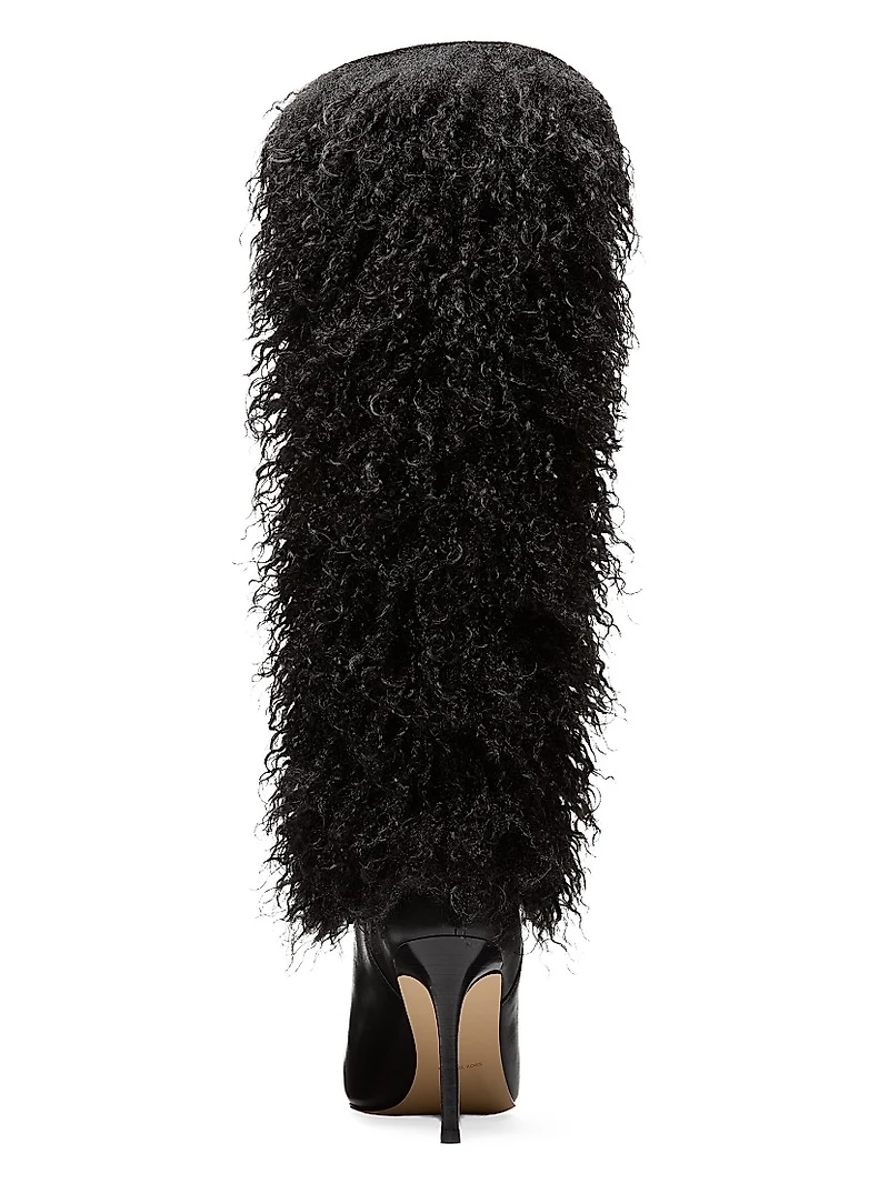 Dawn 90MM Faux-Shearling & Leather Boots