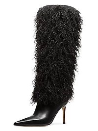 Dawn 90MM Faux-Shearling & Leather Boots