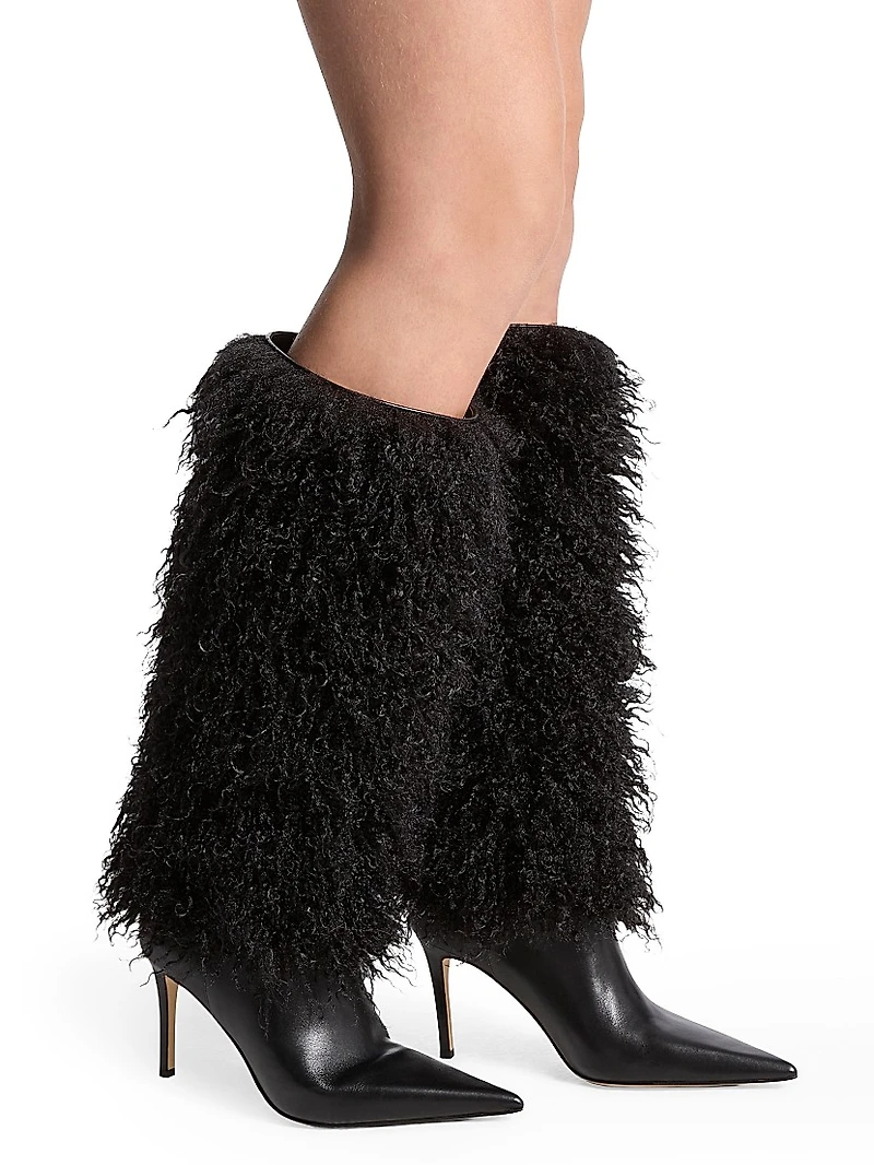 Dawn 90MM Faux-Shearling & Leather Boots