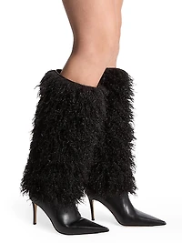Dawn 90MM Faux-Shearling & Leather Boots