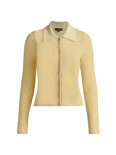 Leva Zip-Front Polo Sweater