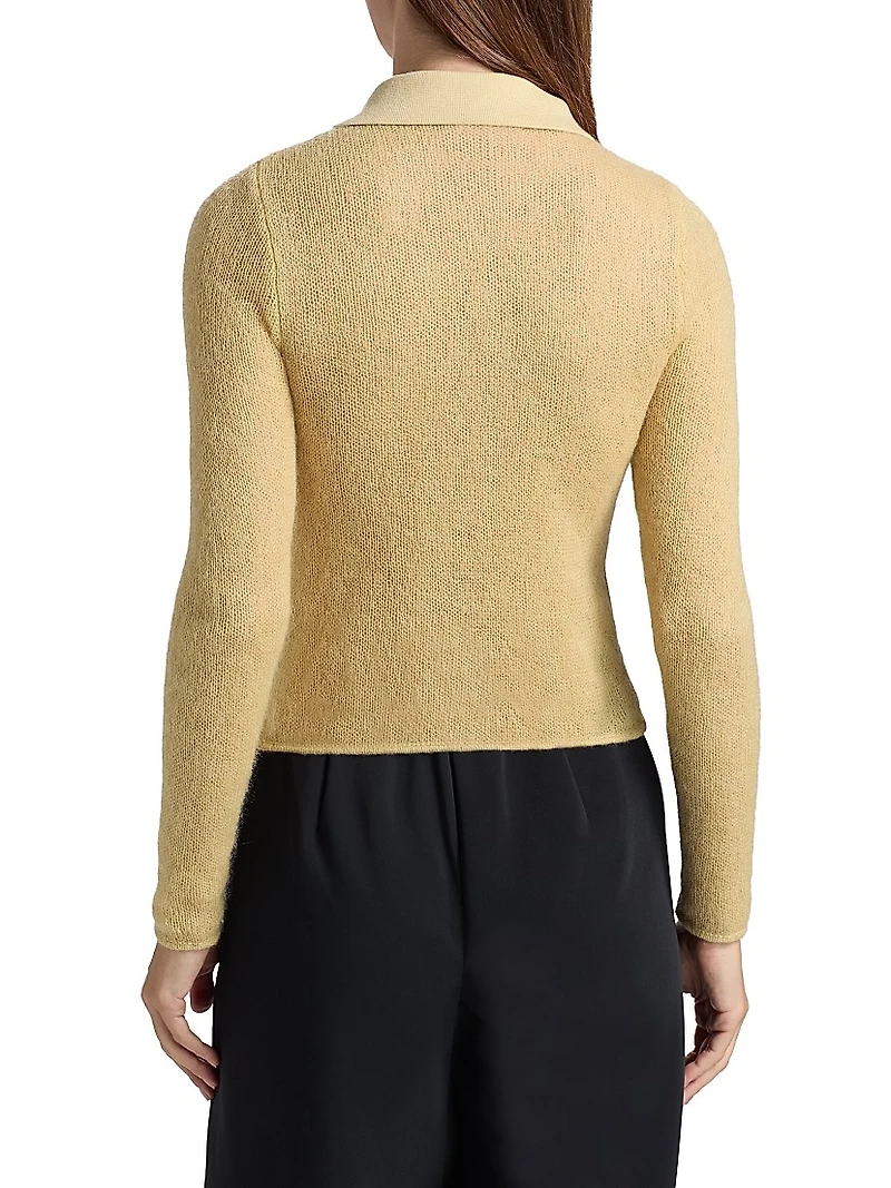 Leva Zip-Front Polo Sweater