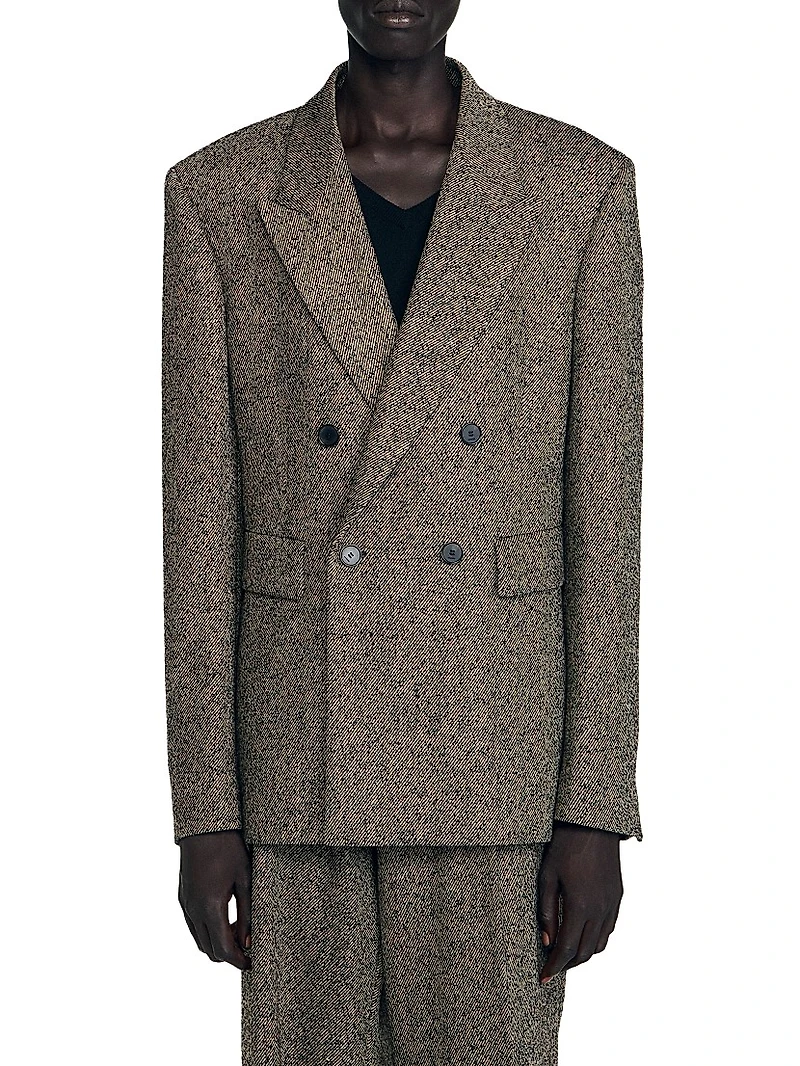 Double-Breasted Suit Jacket