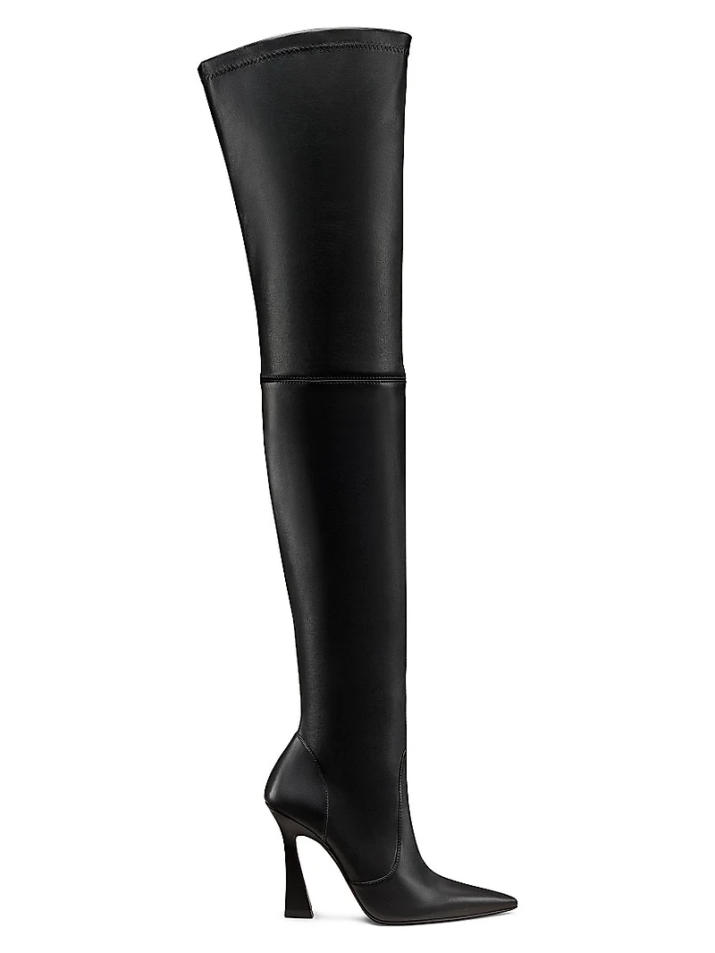 Ultravinnie 100MM Leather Over-The-Knee Boots