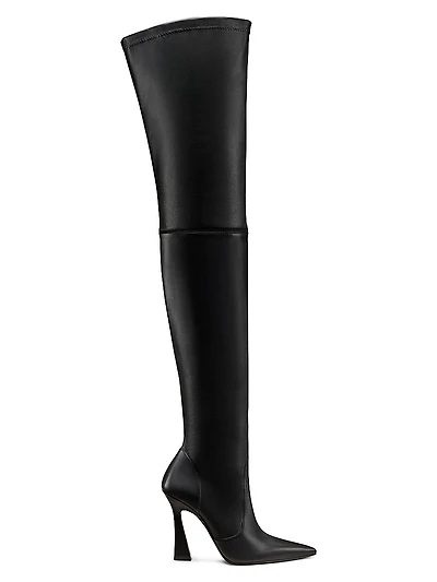 Ultravinnie 100MM Leather Over-The-Knee Boots