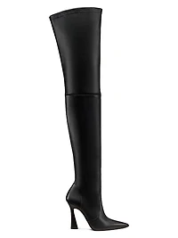 Ultravinnie 100MM Leather Over-The-Knee Boots
