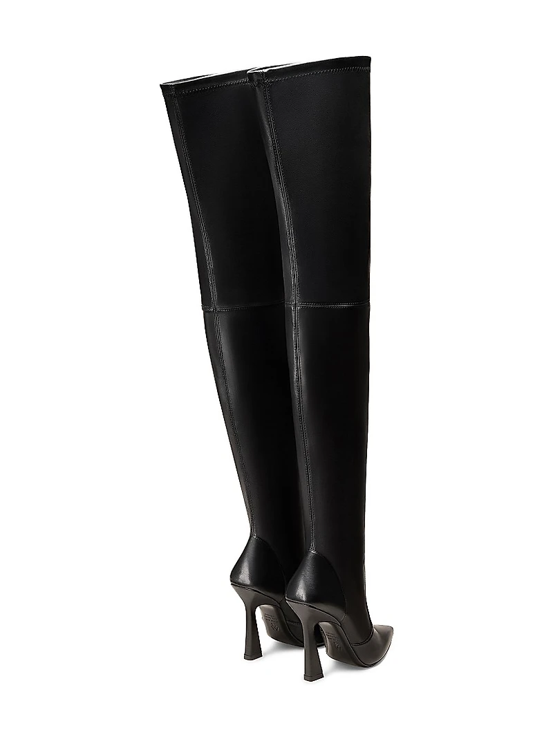 Ultravinnie 100MM Leather Over-The-Knee Boots