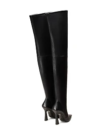 Ultravinnie 100MM Leather Over-The-Knee Boots