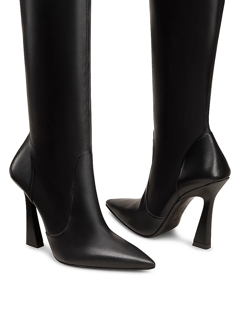 Ultravinnie 100MM Leather Over-The-Knee Boots