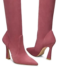 Ultravinnie 100MM Suede Over-The-Knee Boots