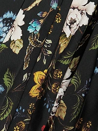 Katz Floral Pleated Maxi Skirt