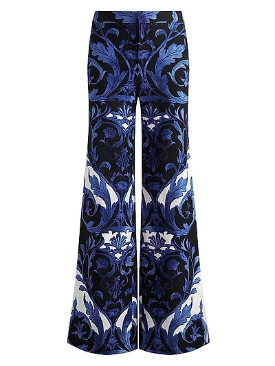 Ronnie Printed Wide-Leg Trousers