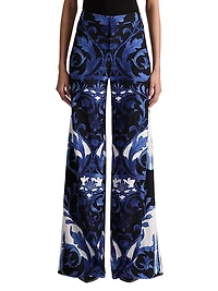 Ronnie Printed Wide-Leg Trousers