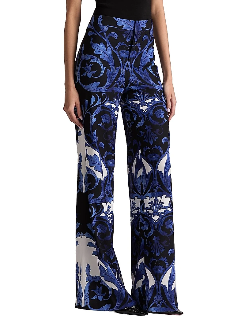 Ronnie Printed Wide-Leg Trousers