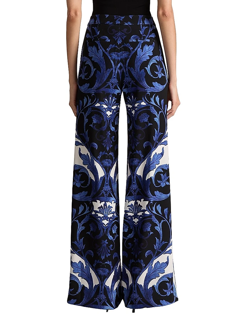Ronnie Printed Wide-Leg Trousers