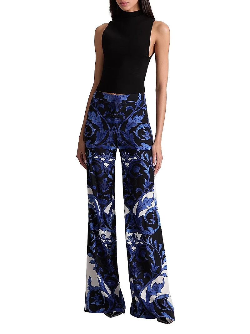 Ronnie Printed Wide-Leg Trousers
