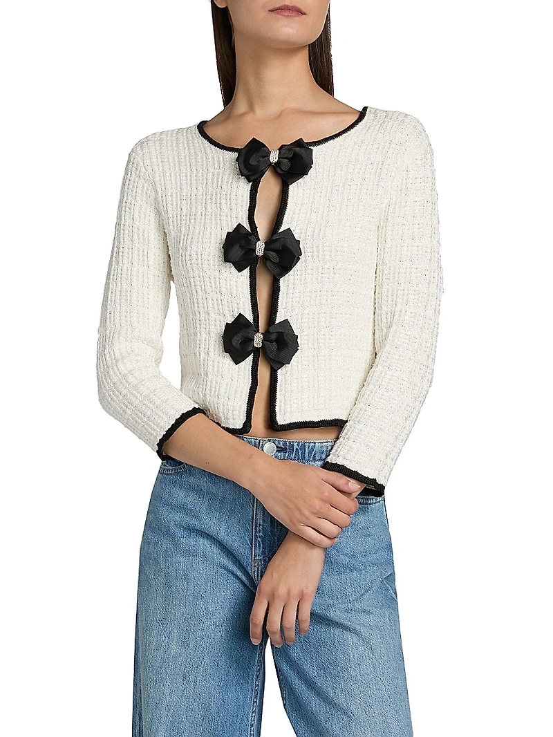Akira Embellished Bow Cardigan