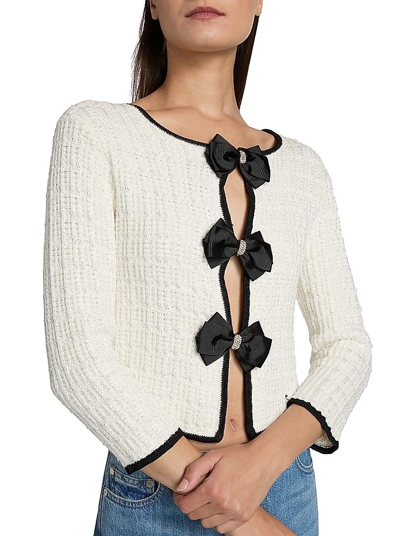Akira Embellished Bow Cardigan