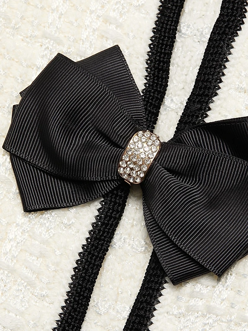 Akira Embellished Bow Cardigan