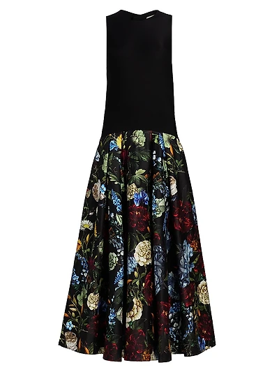 Adley Floral Drop-Waist Maxi Dress