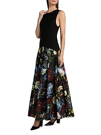 Adley Floral Drop-Waist Maxi Dress